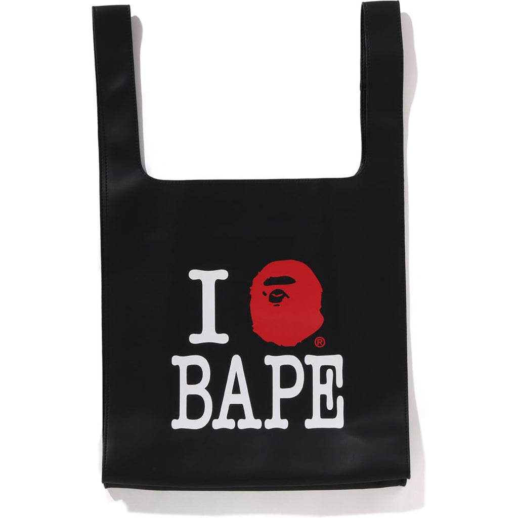 BAPE I LOVE PU LEATHER BAG LADIES