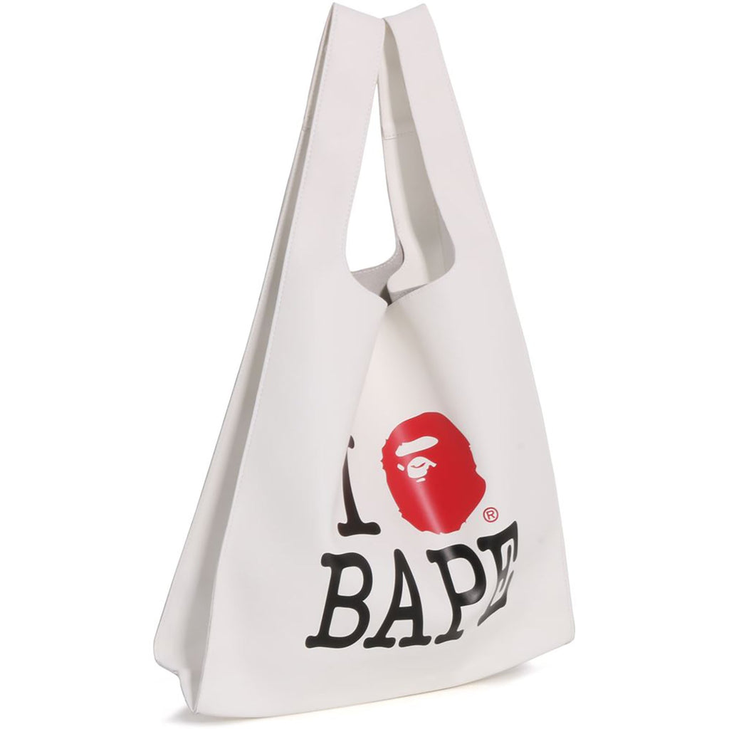 BAPE I LOVE PU LEATHER BAG LADIES