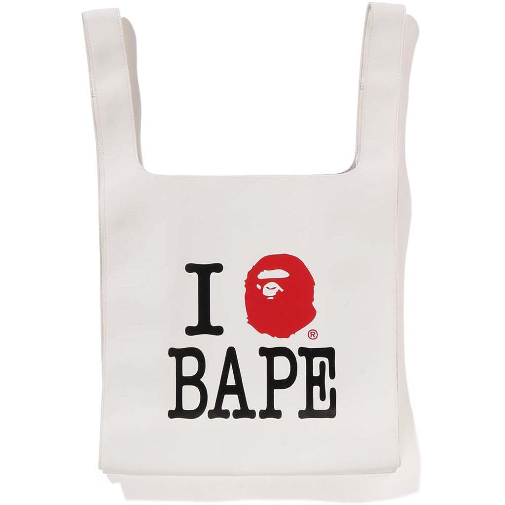 BAPE I LOVE PU LEATHER BAG LADIES