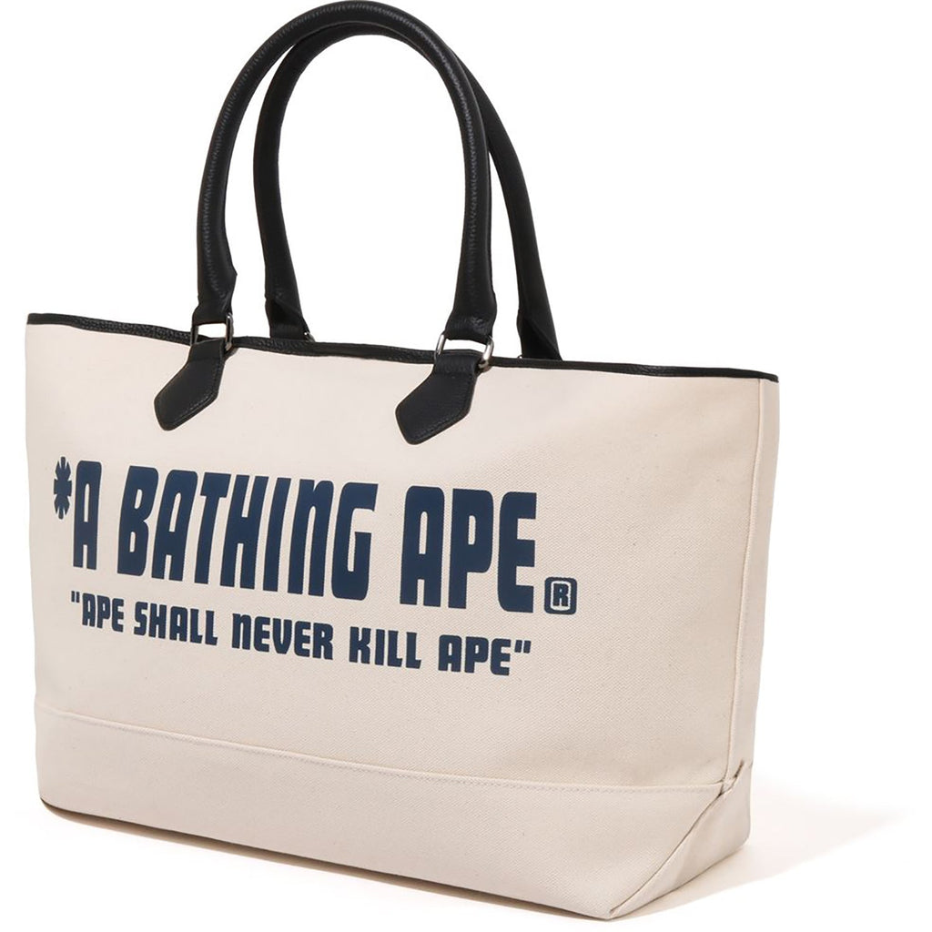BAPE A BATHING APE CANVAS TOTE BAG MENS