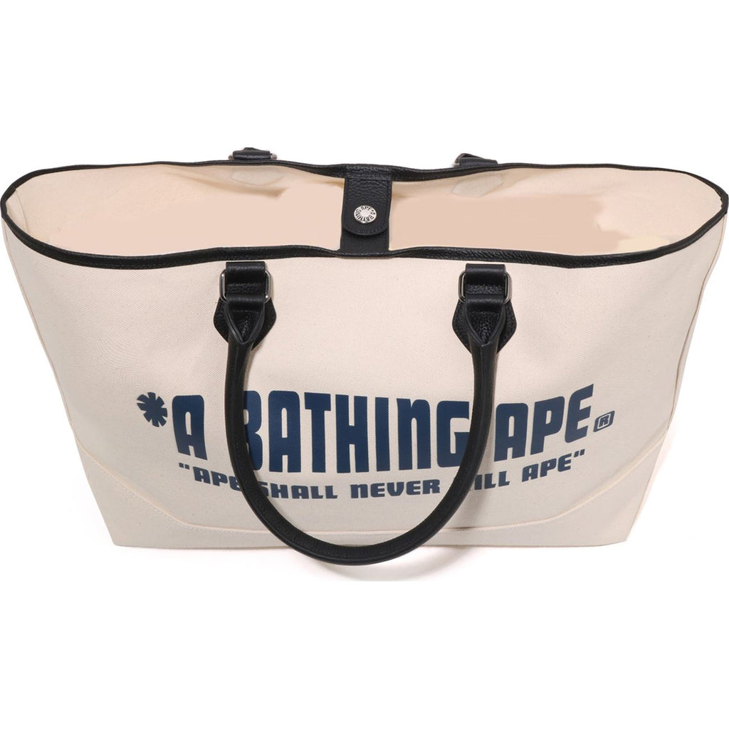 BAPE A BATHING APE CANVAS TOTE BAG MENS