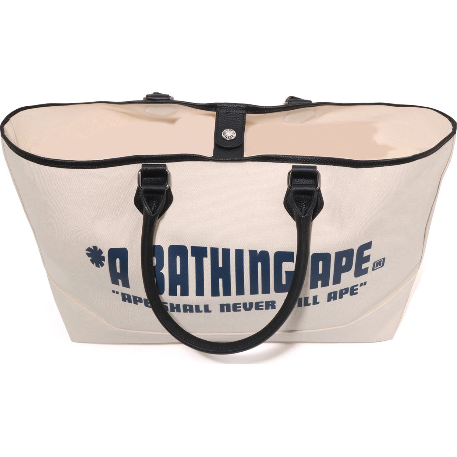 BAPE A BATHING APE CANVAS TOTE BAG MENS