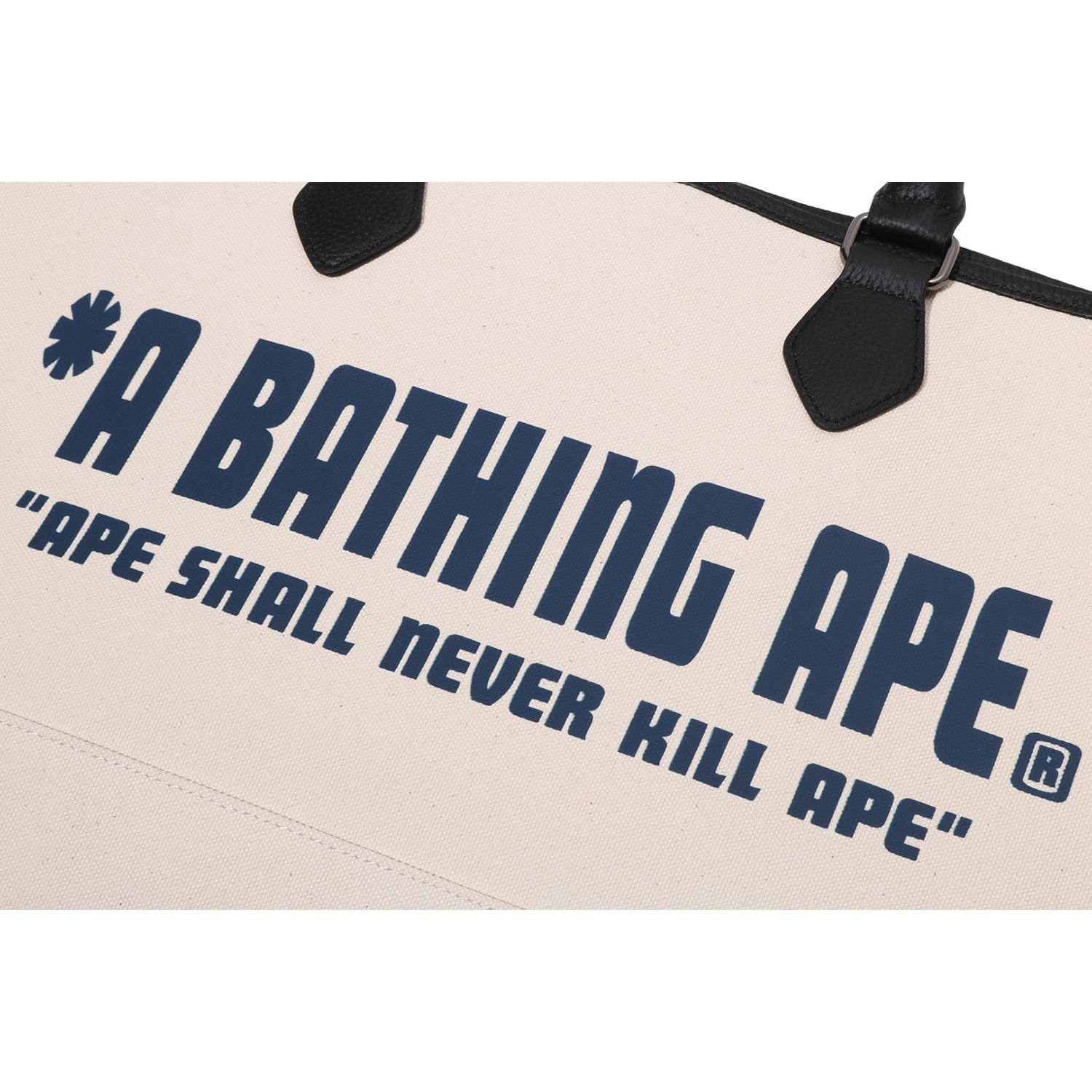 BAPE A BATHING APE CANVAS TOTE BAG MENS