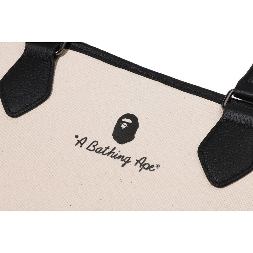 BAPE A BATHING APE CANVAS TOTE BAG MENS