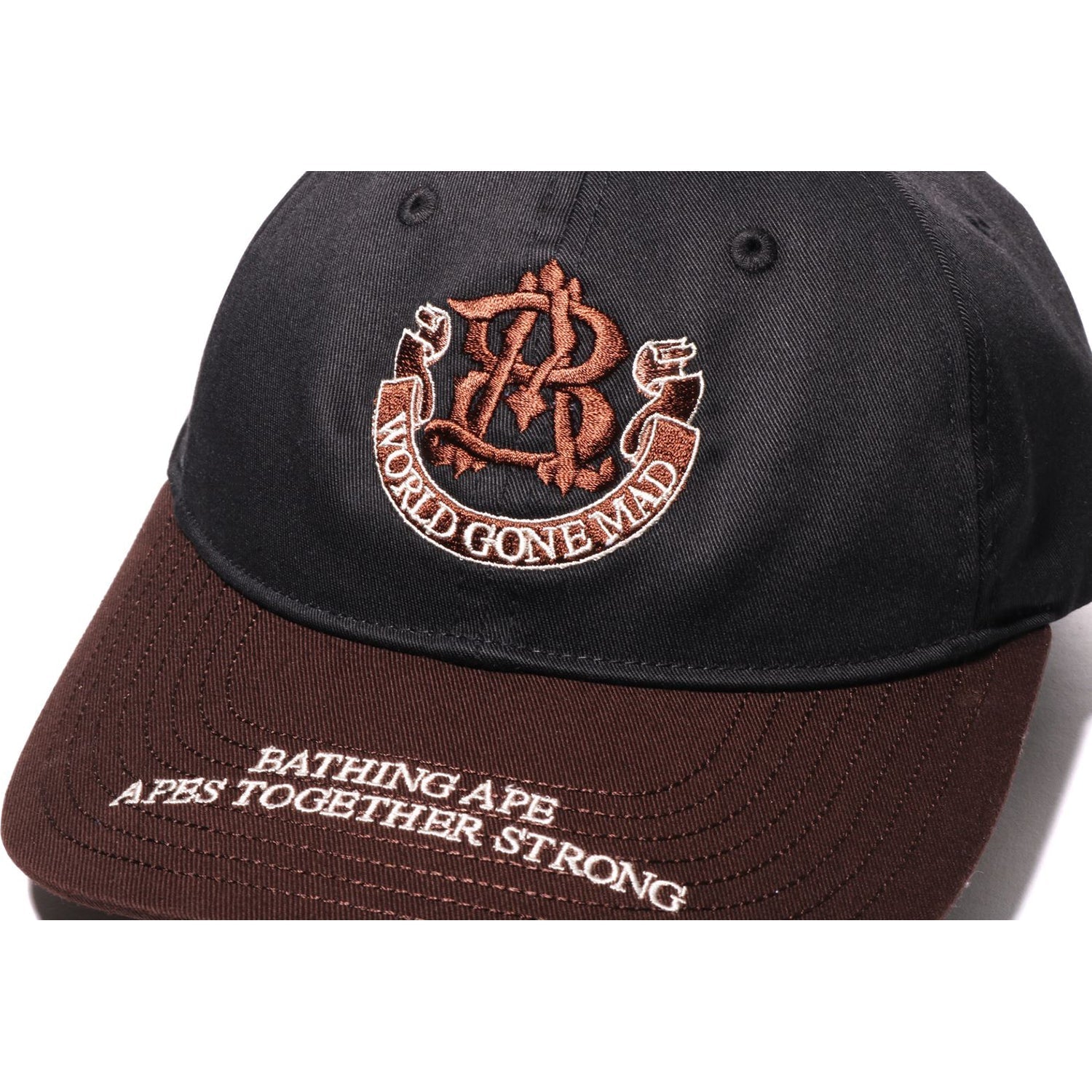 BAPE CONTRAST PANEL COLLEGE CAP MENS