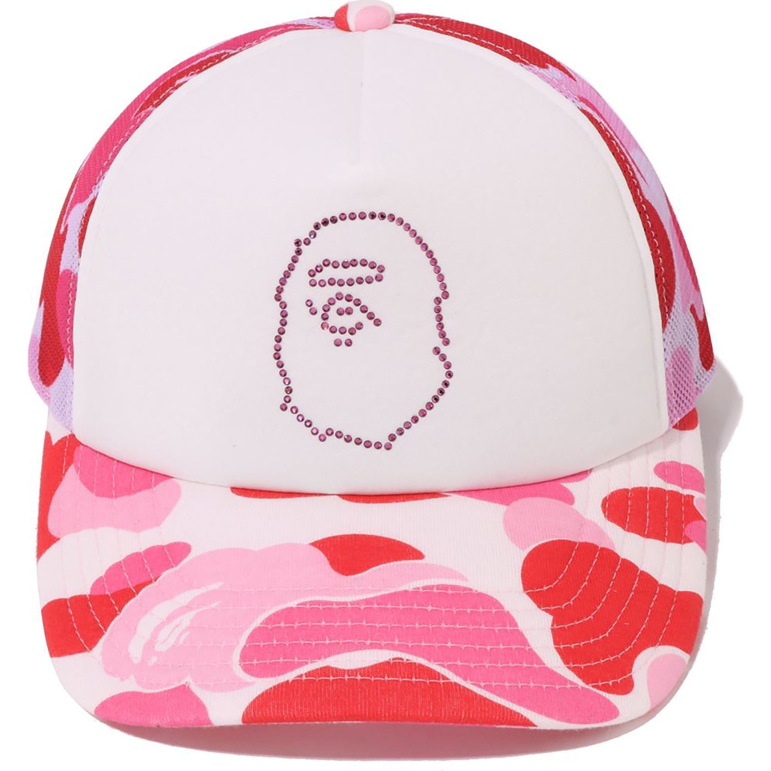 BAPE ABC CAMO CRYSTAL STONE MESH CAP LADIES