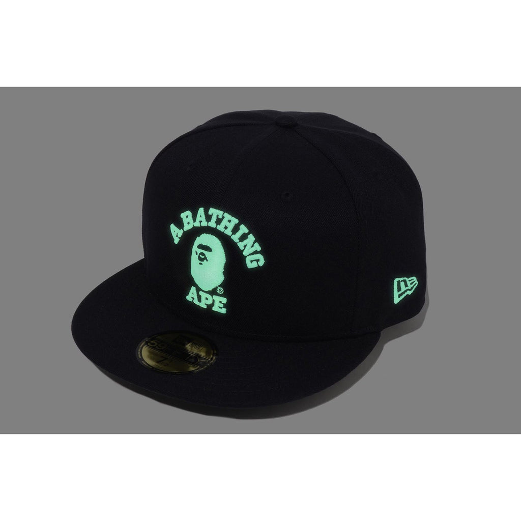 BAPE GLOW IN THE DARK COLLEGE NEW ERA 59FIFTY CAP MENS