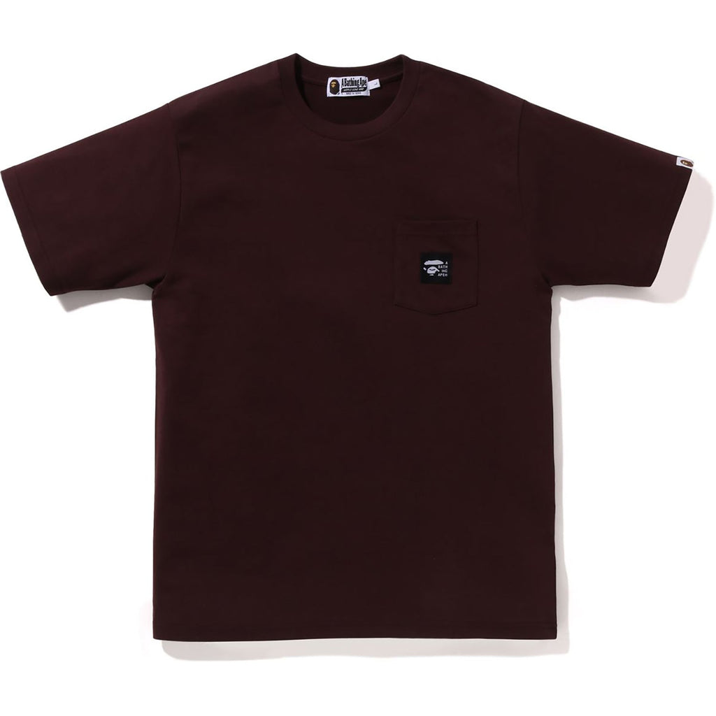 BAPE A BATHING APE LABEL POCKET TEE MENS