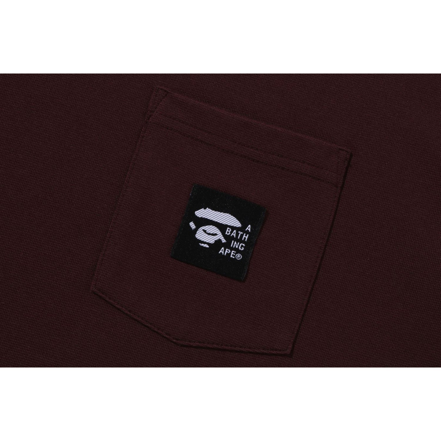 BAPE A BATHING APE LABEL POCKET TEE MENS