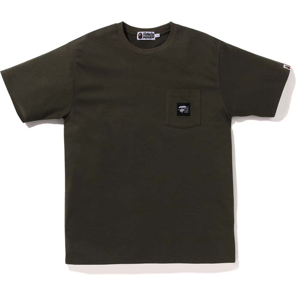 BAPE A BATHING APE LABEL POCKET TEE MENS