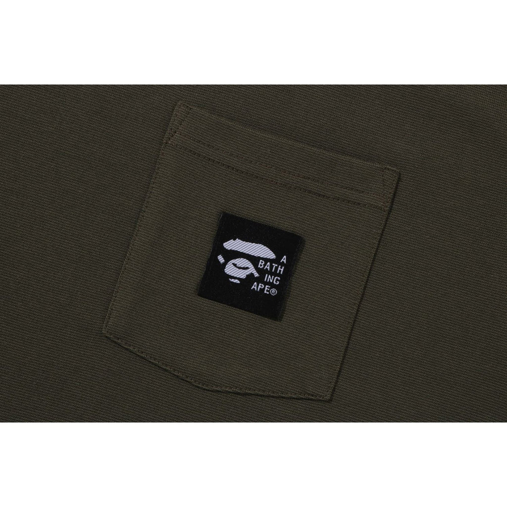 BAPE A BATHING APE LABEL POCKET TEE MENS