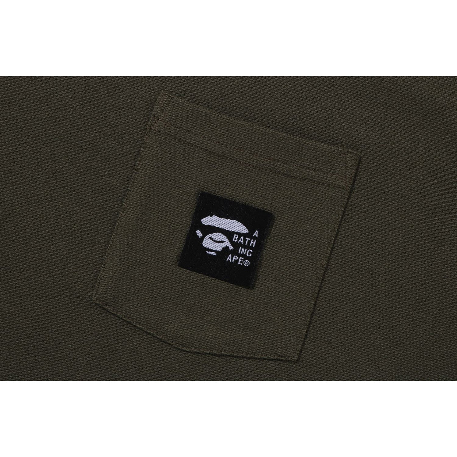 BAPE A BATHING APE LABEL POCKET TEE MENS
