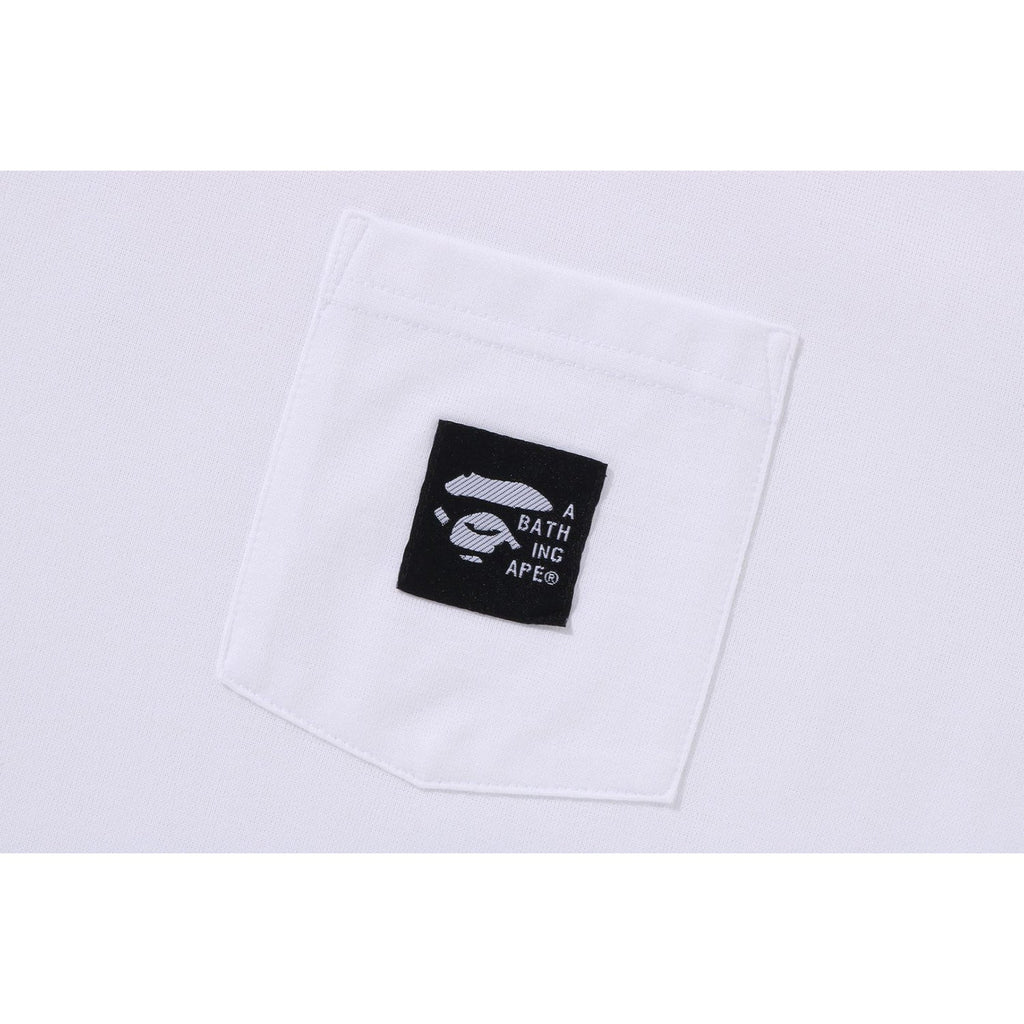 BAPE A BATHING APE LABEL POCKET TEE MENS