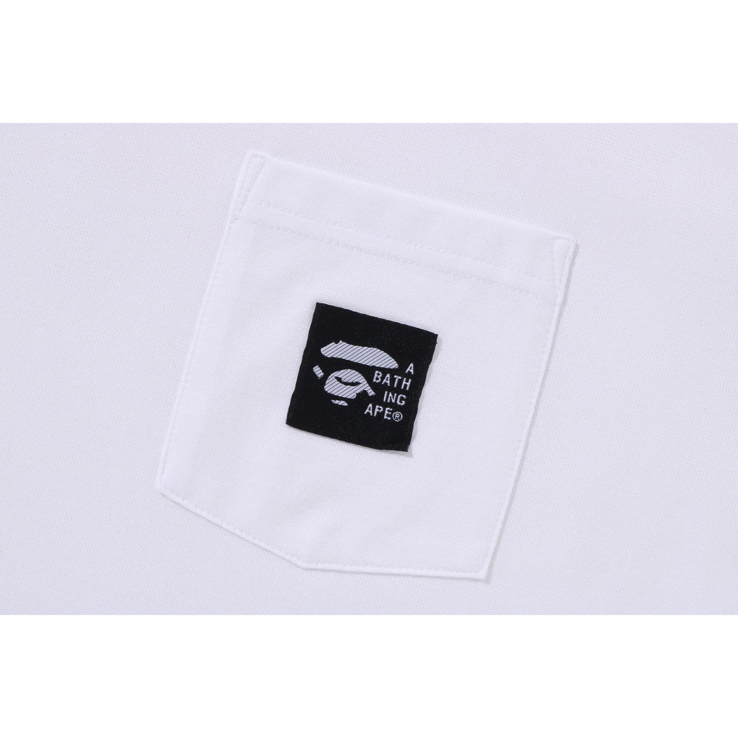 BAPE A BATHING APE LABEL POCKET TEE MENS