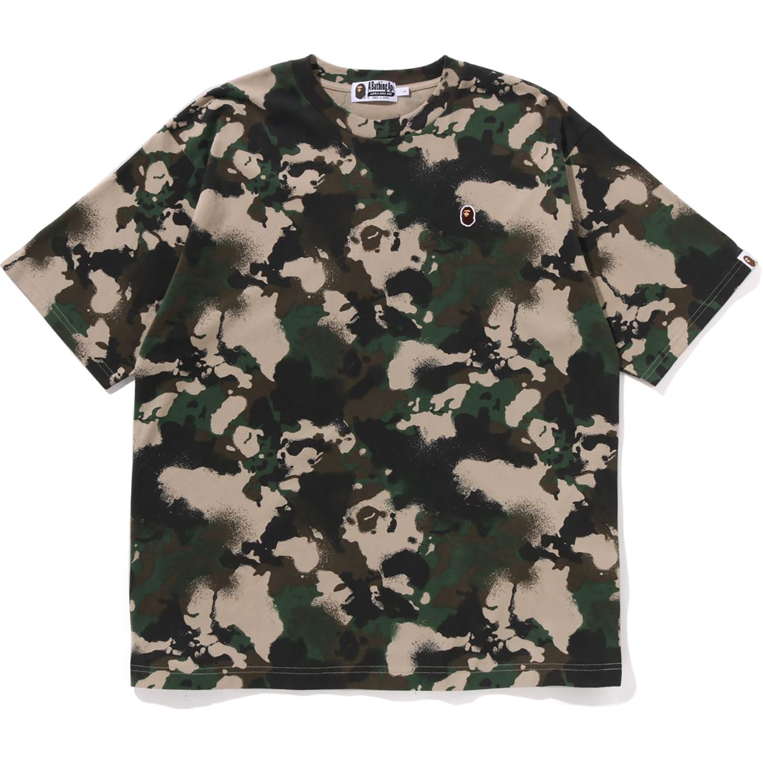 BAPE MAP CAMO APE HEAD ONE POINT TEE MENS