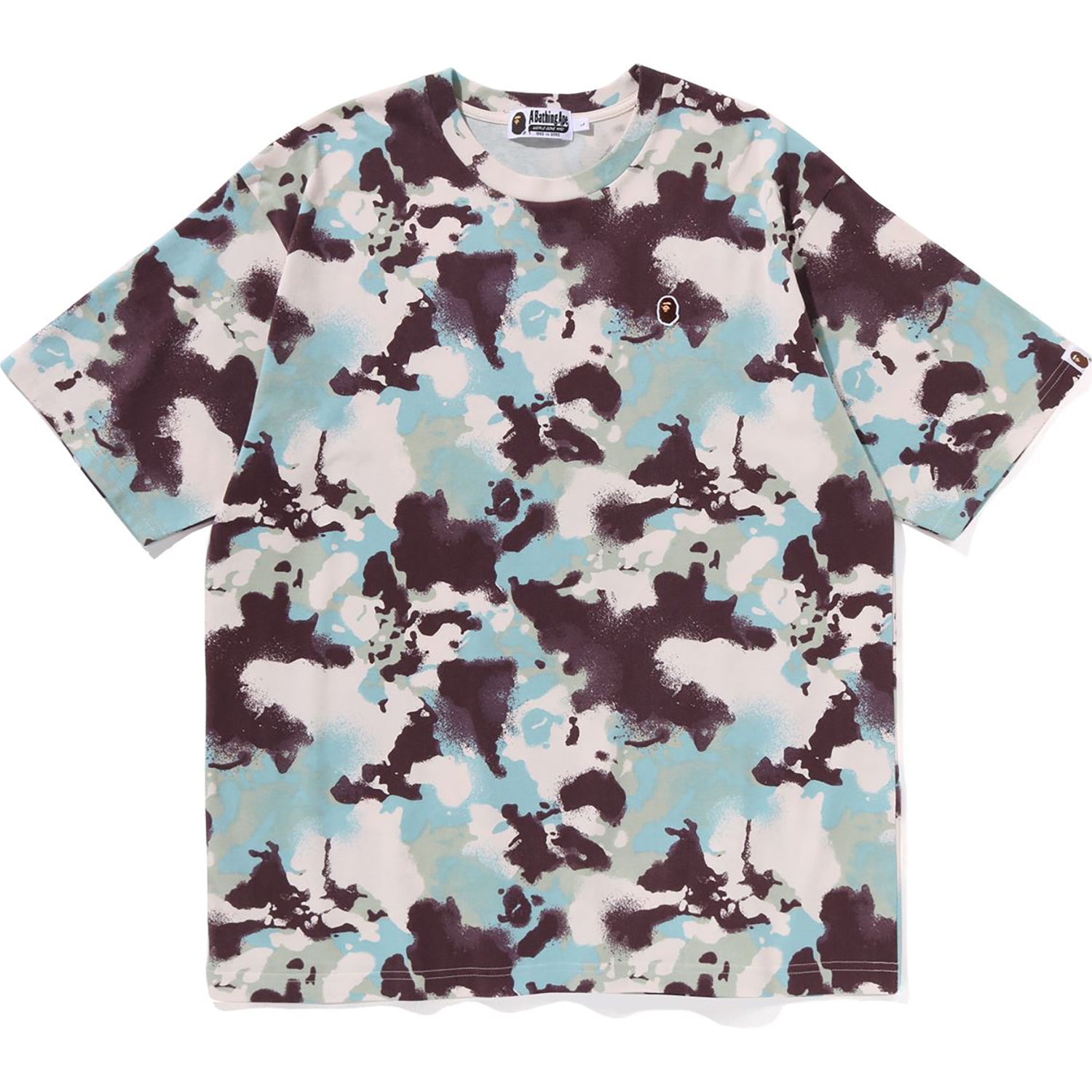 BAPE MAP CAMO APE HEAD ONE POINT TEE MENS