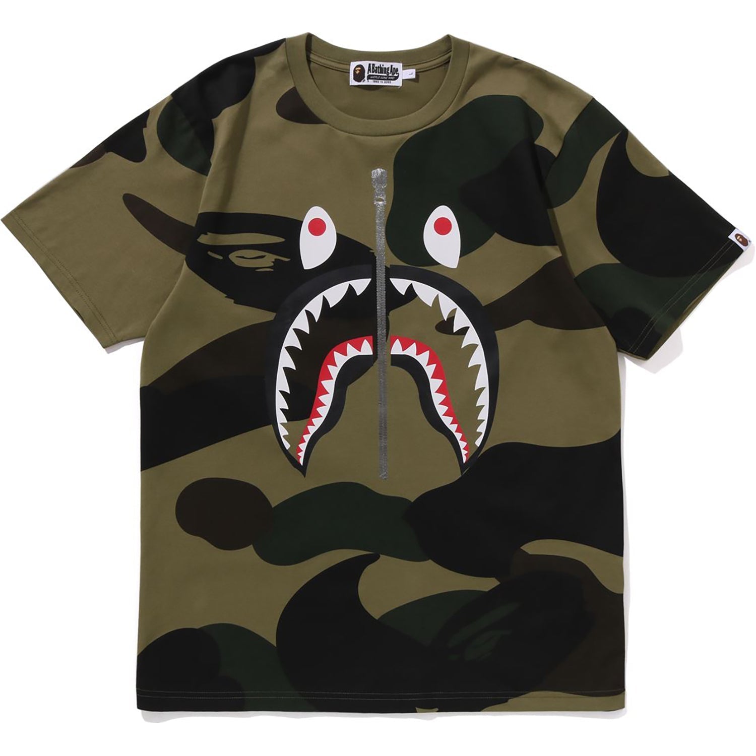 BAPE GIANT 1ST CAMO SHARK TEE MENS