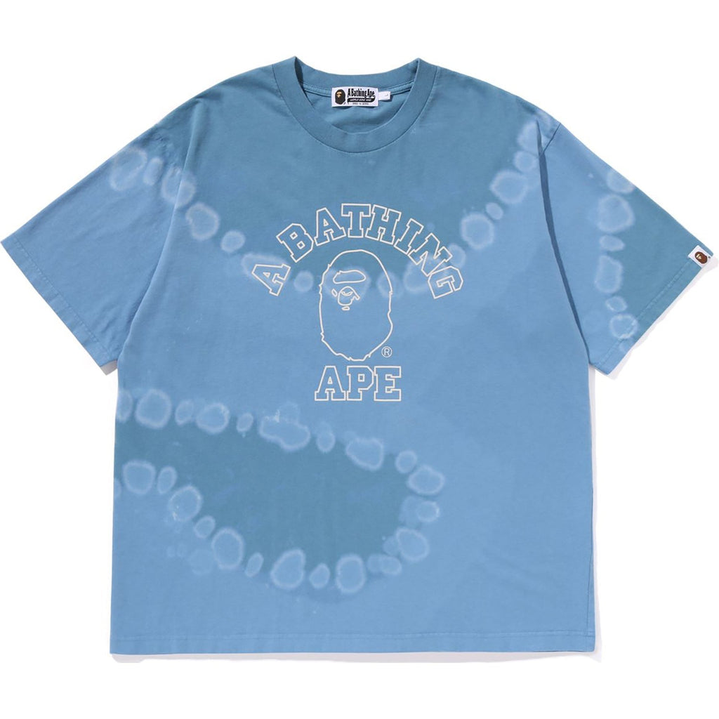 BAPE HAND DYE COLLEGE RELAXED FIT TEE MENS