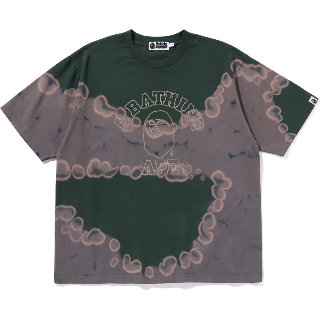 BAPE HAND DYE COLLEGE RELAXED FIT TEE MENS