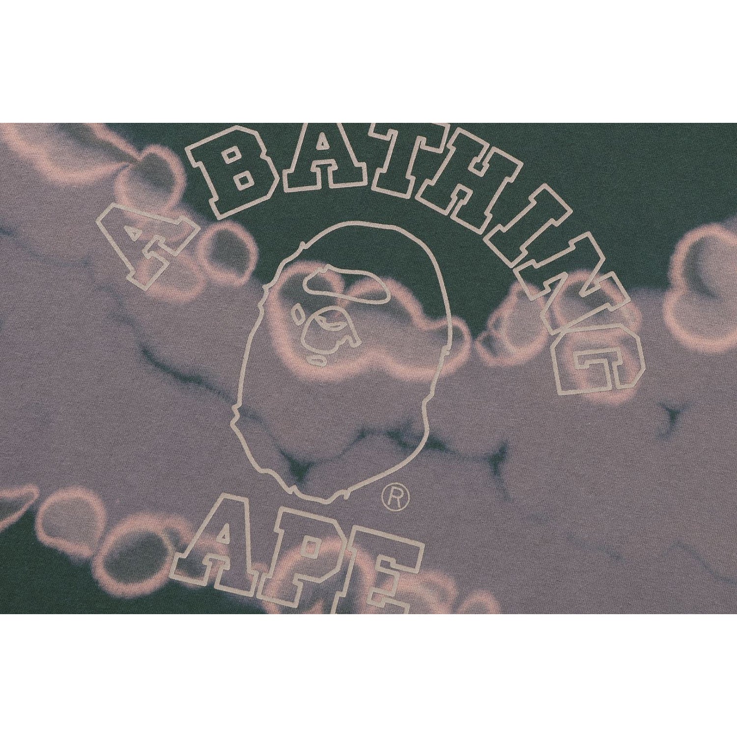 BAPE HAND DYE COLLEGE RELAXED FIT TEE MENS