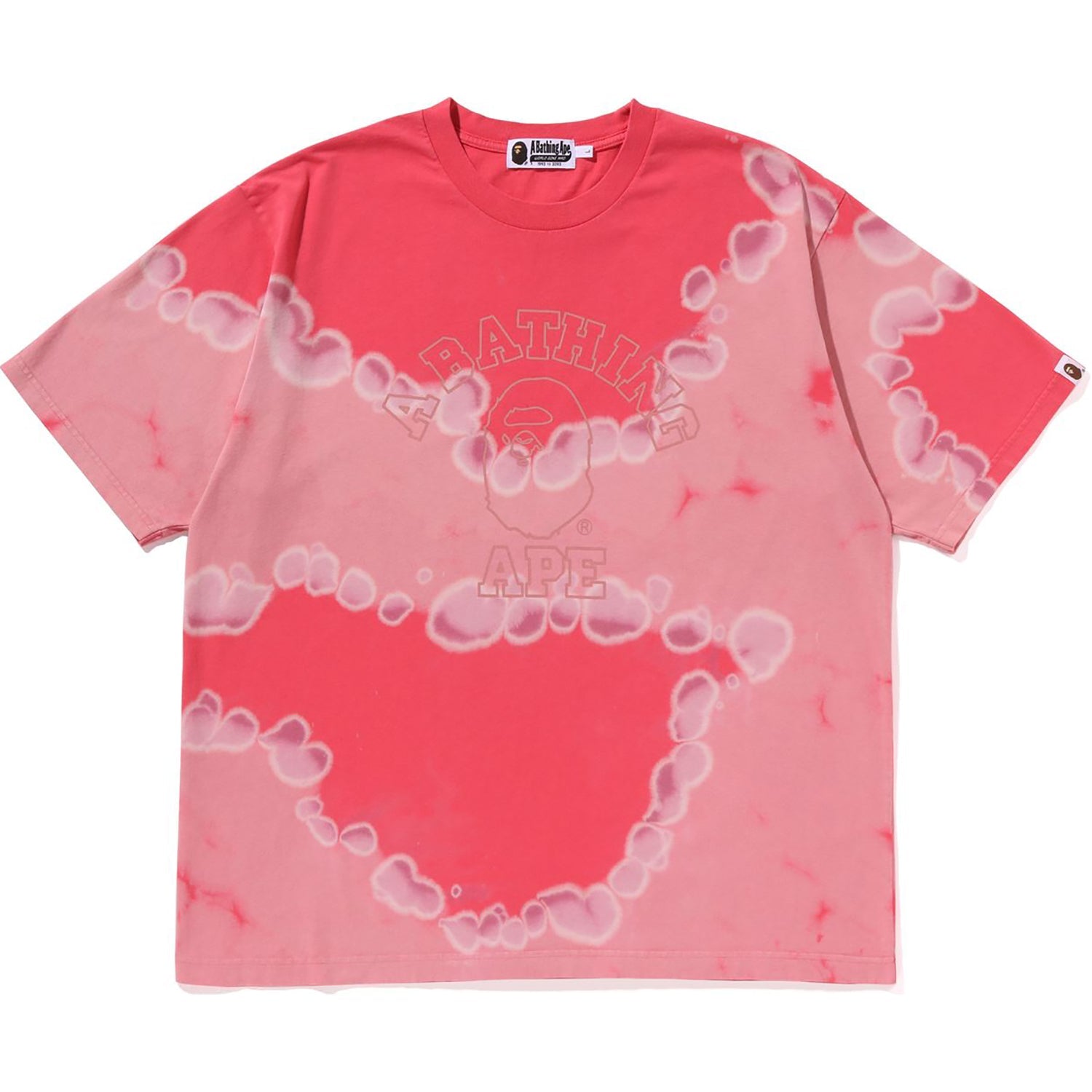 BAPE HAND DYE COLLEGE RELAXED FIT TEE MENS