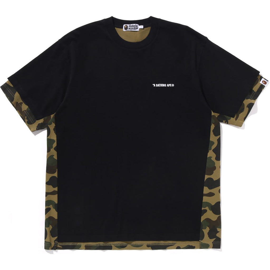 BAPE 1ST CAMO HEAVY WASHED BLOCKING RELAXED FIT TEE MENS