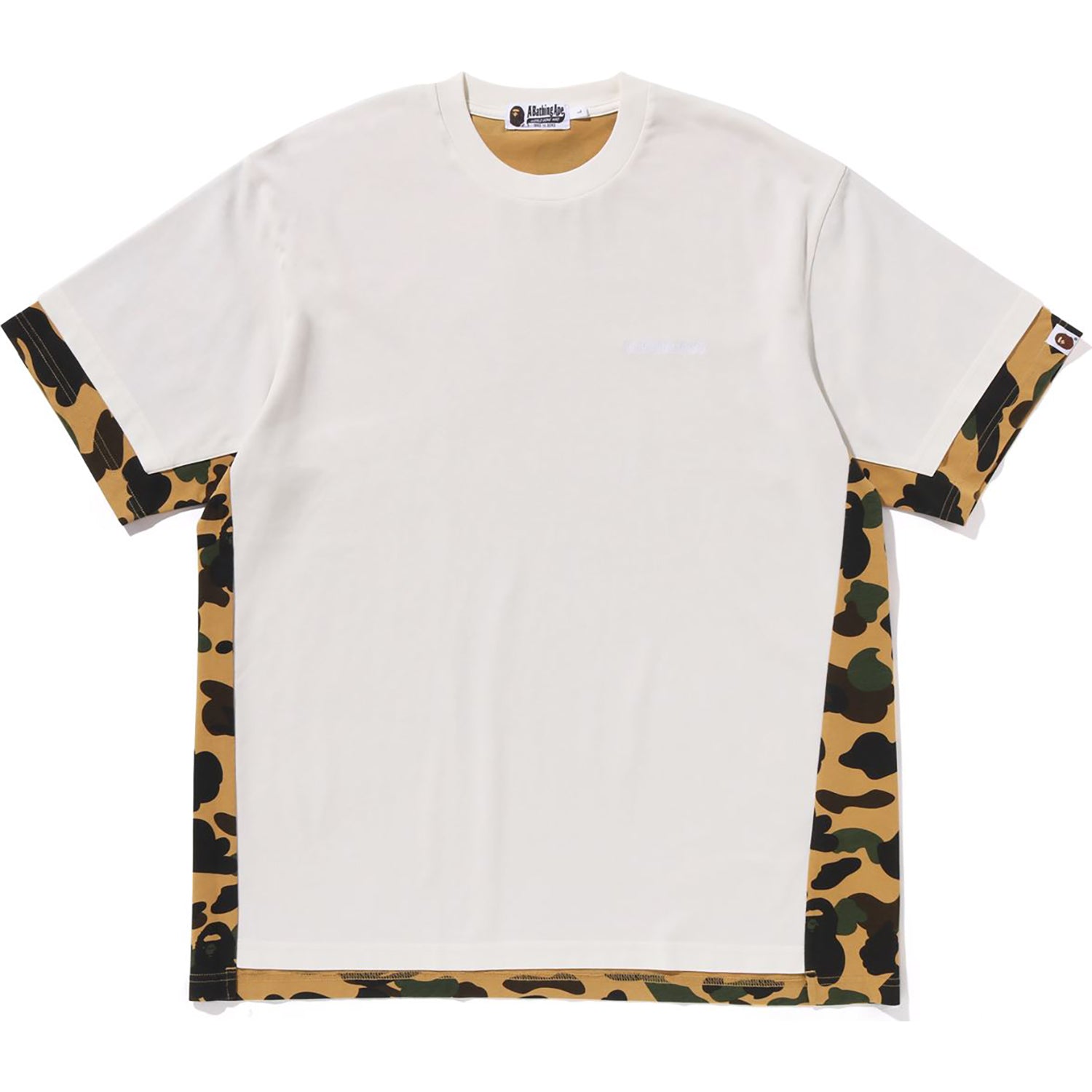 BAPE 1ST CAMO HEAVY WASHED BLOCKING RELAXED FIT TEE MENS