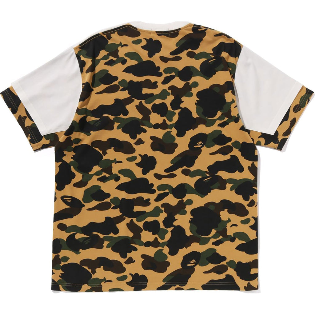 BAPE 1ST CAMO HEAVY WASHED BLOCKING RELAXED FIT TEE MENS