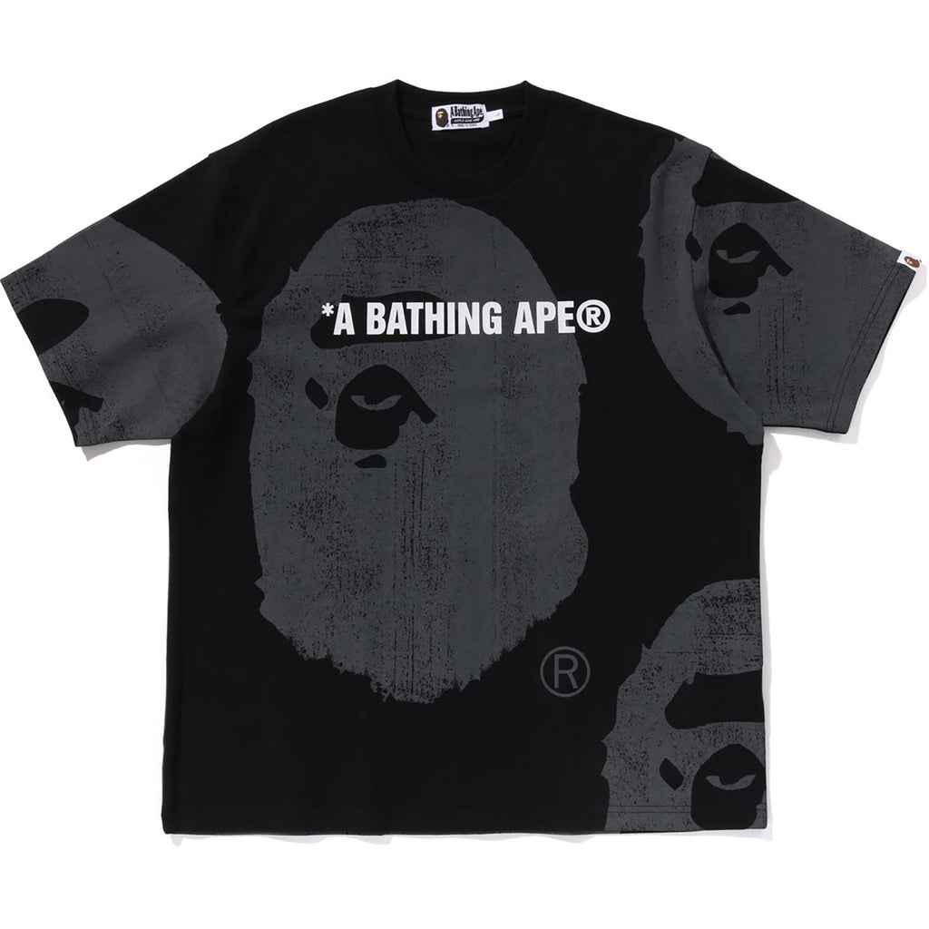 BAPE WATER PRINT APE HEAD RELAXED FIT TEE MENS