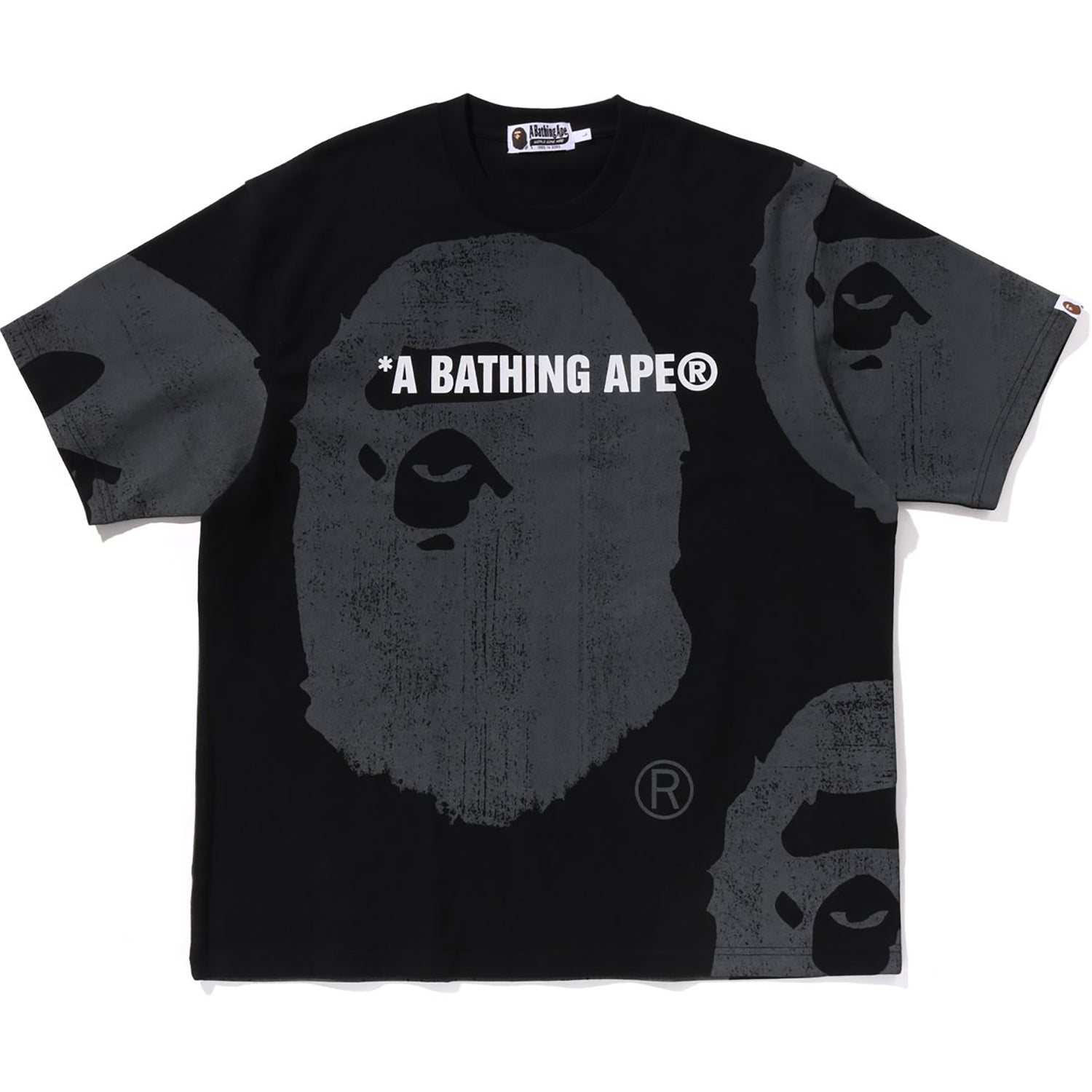 BAPE WATER PRINT APE HEAD RELAXED FIT TEE MENS