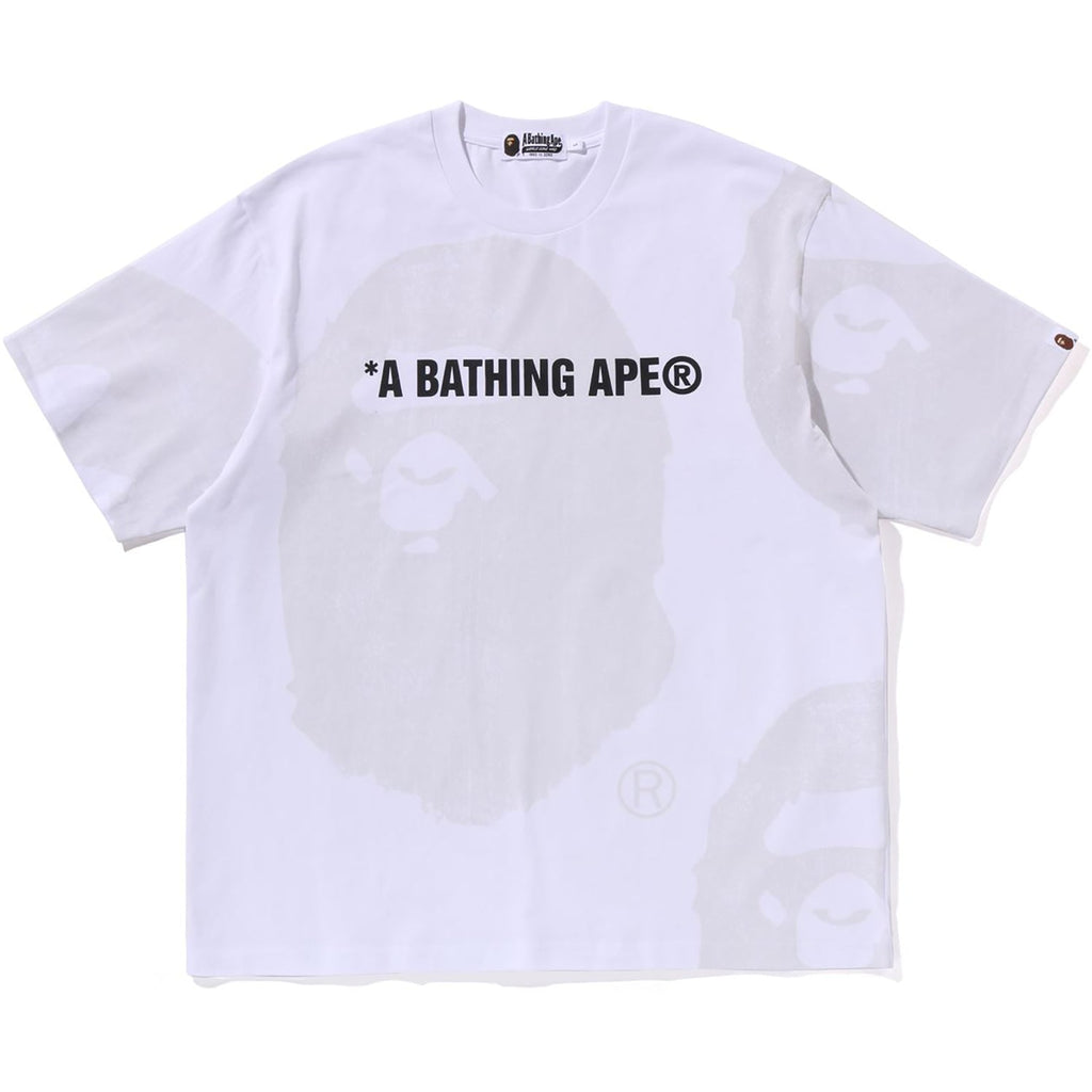 BAPE WATER PRINT APE HEAD RELAXED FIT TEE MENS