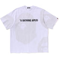 BAPE WATER PRINT APE HEAD RELAXED FIT TEE MENS