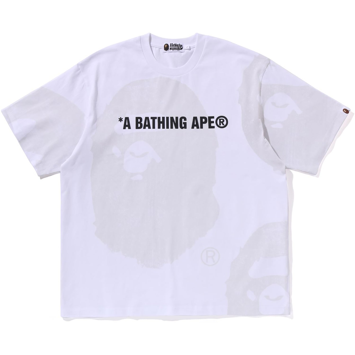 BAPE WATER PRINT APE HEAD RELAXED FIT TEE MENS