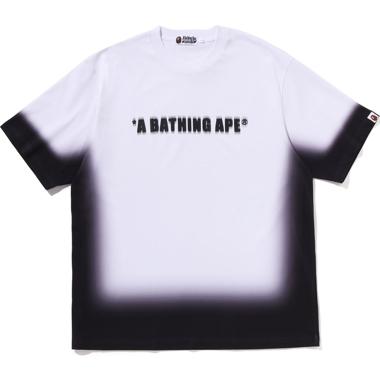 BAPE SPRAY PRINT BATHING APE LOGO RELAXED FIT TEE MENS