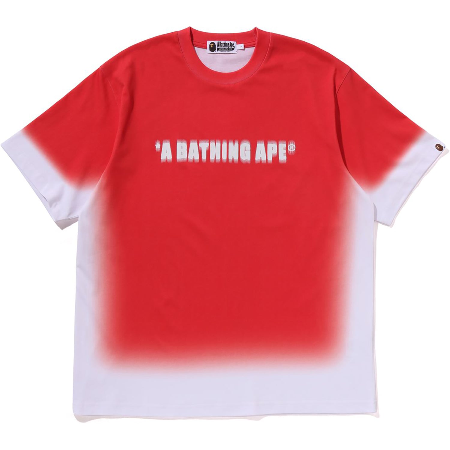 BAPE SPRAY PRINT BATHING APE LOGO RELAXED FIT TEE MENS