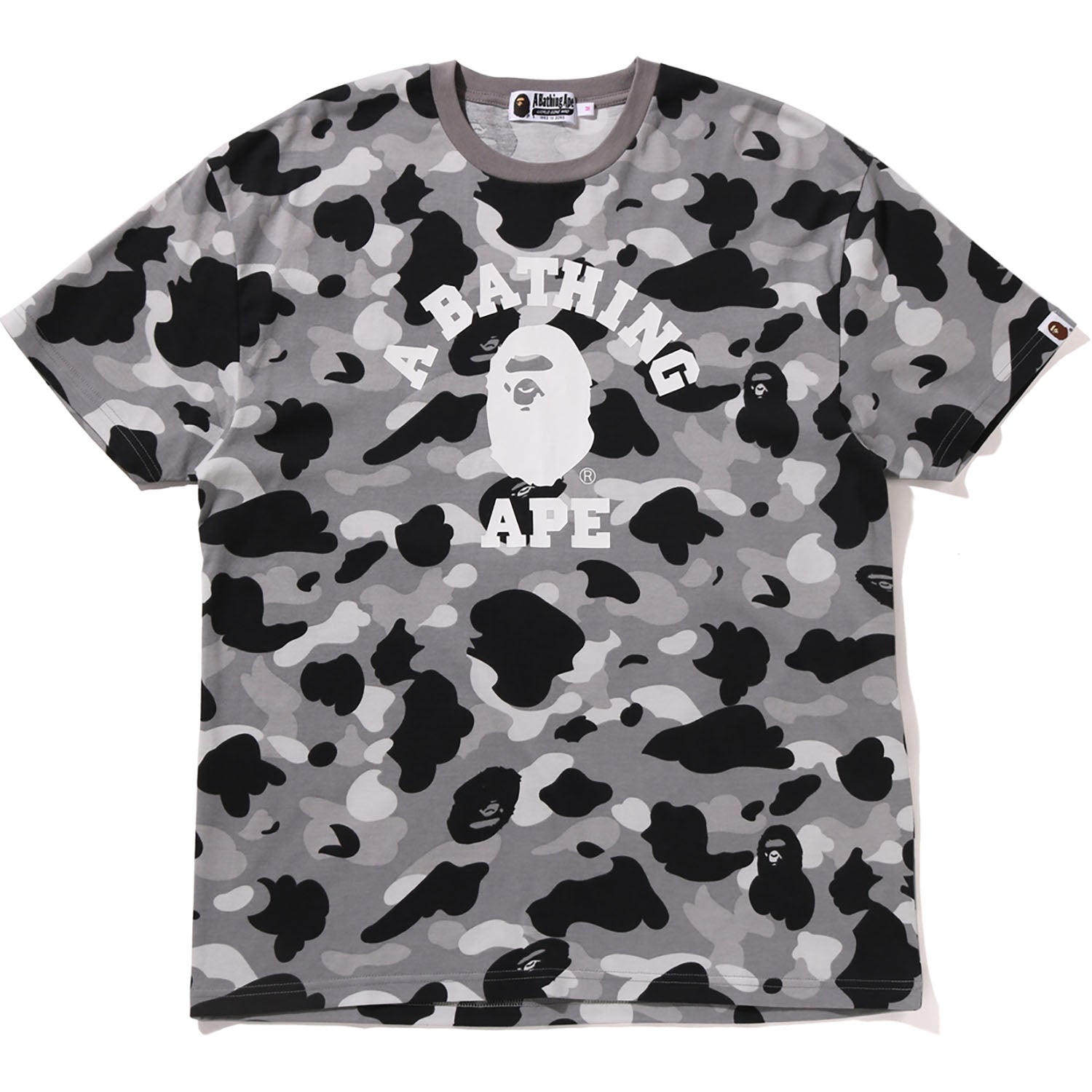 BAPE 1ST CAMO COLLEGE OVERSIZED TEE LADIES