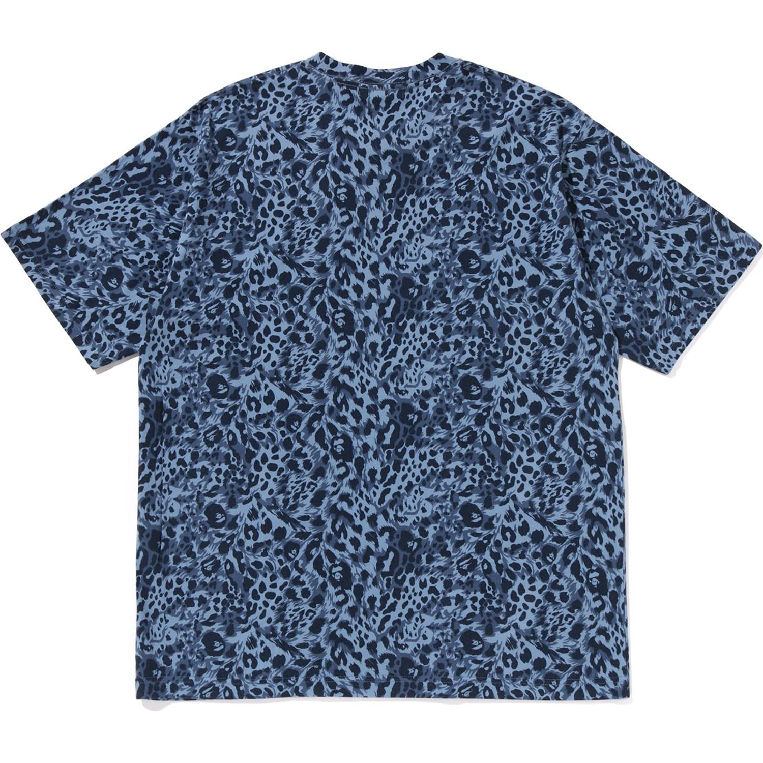 BAPE WILD LEOPARD PATTERN COLLEGE RELAXED FIT TEE MENS