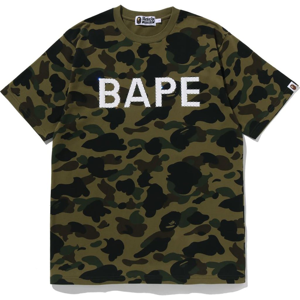 BAPE 1ST CAMO RHINESTONE TEE MENS
