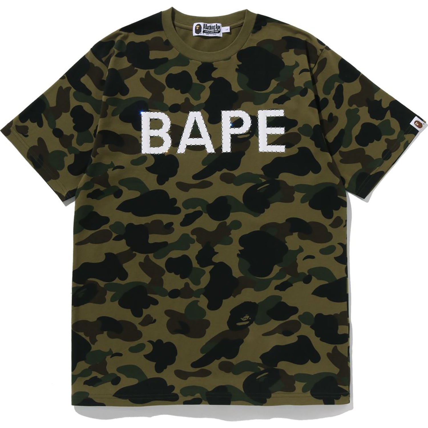BAPE 1ST CAMO RHINESTONE TEE MENS