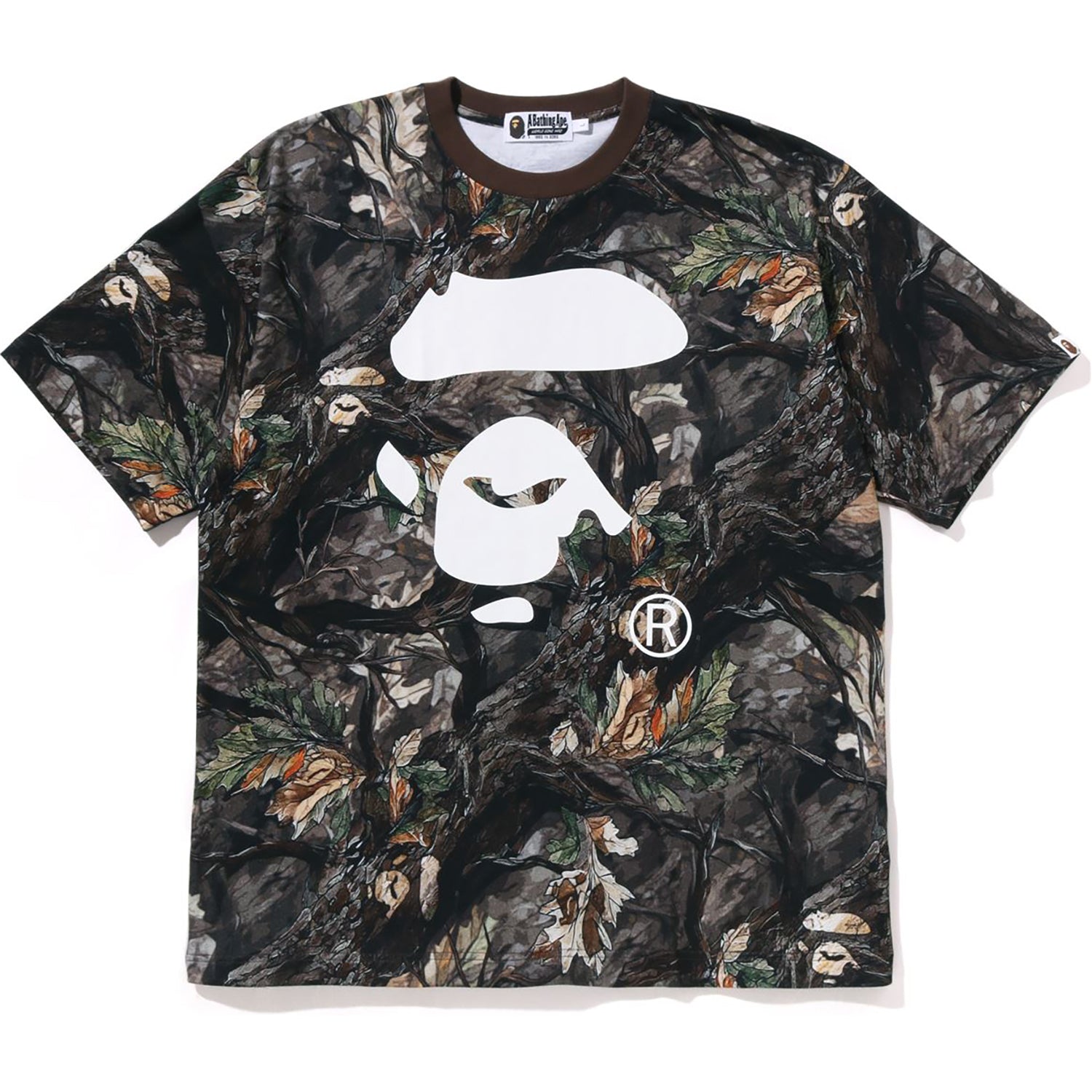 BAPE TREE EDGE CAMO APE FACE RELAXED FIT TEE MENS