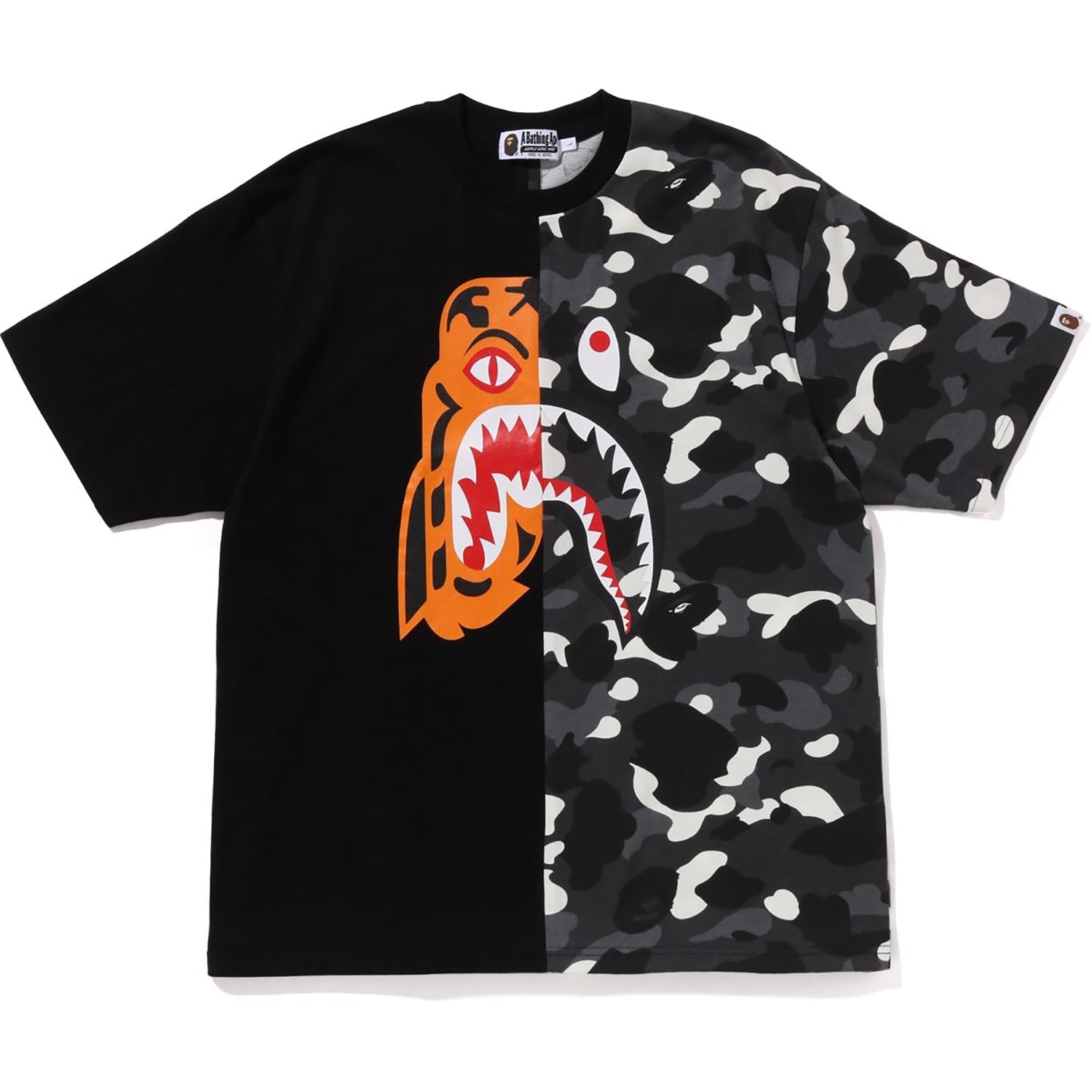BAPE CITY CAMO TIGER SHARK RELAXED FIT TEE MENS