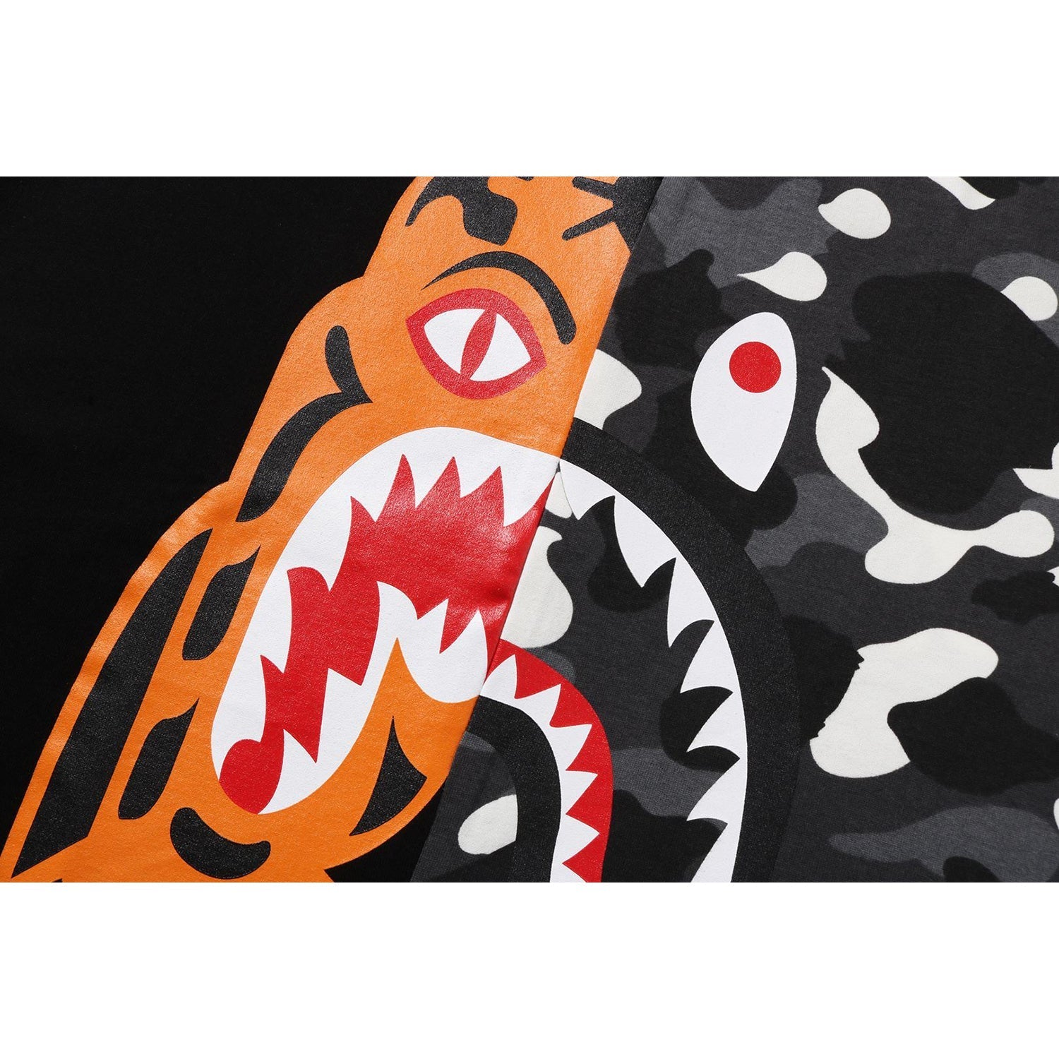 BAPE CITY CAMO TIGER SHARK RELAXED FIT TEE MENS