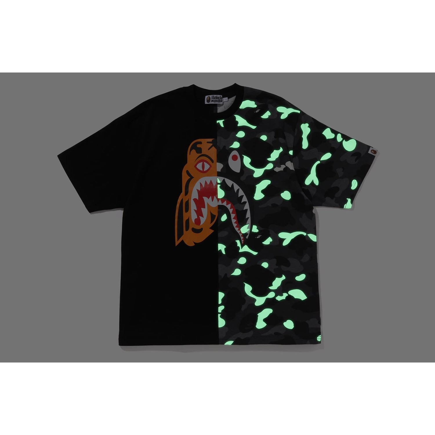 BAPE CITY CAMO TIGER SHARK RELAXED FIT TEE MENS