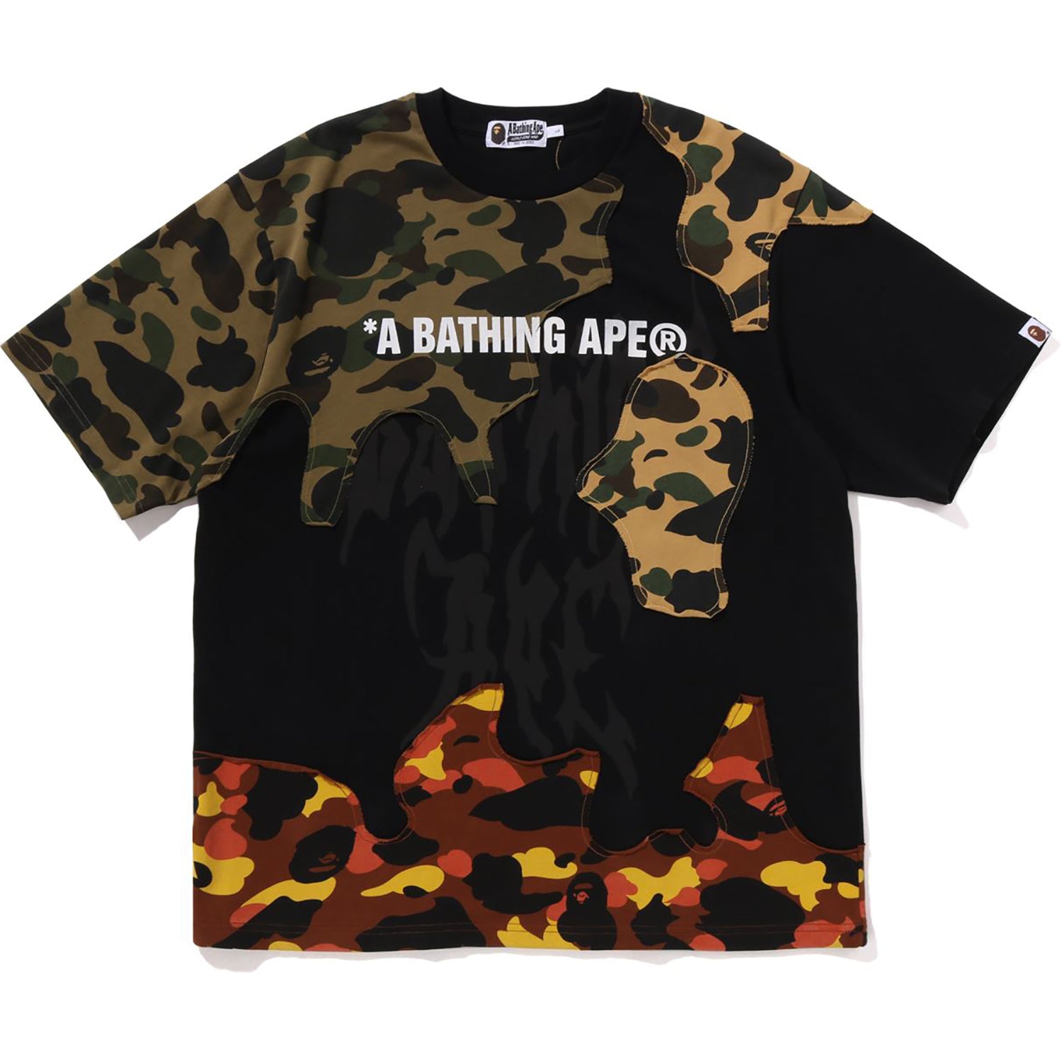 BAPE 1ST CAMO UPCYCLED LOGO RELAXED FIT TEE MENS