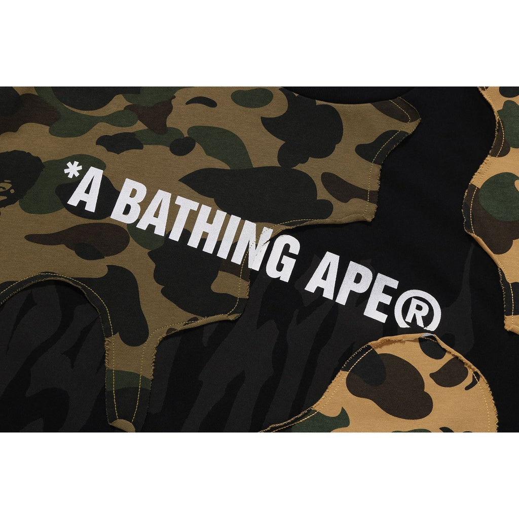 BAPE 1ST CAMO UPCYCLED LOGO RELAXED FIT TEE MENS