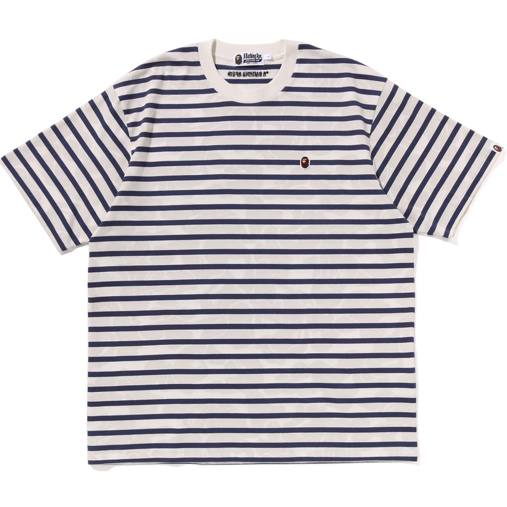 BAPE SOLID CAMO STRIPE ONE POINT RELAXED FIT TEE MENS