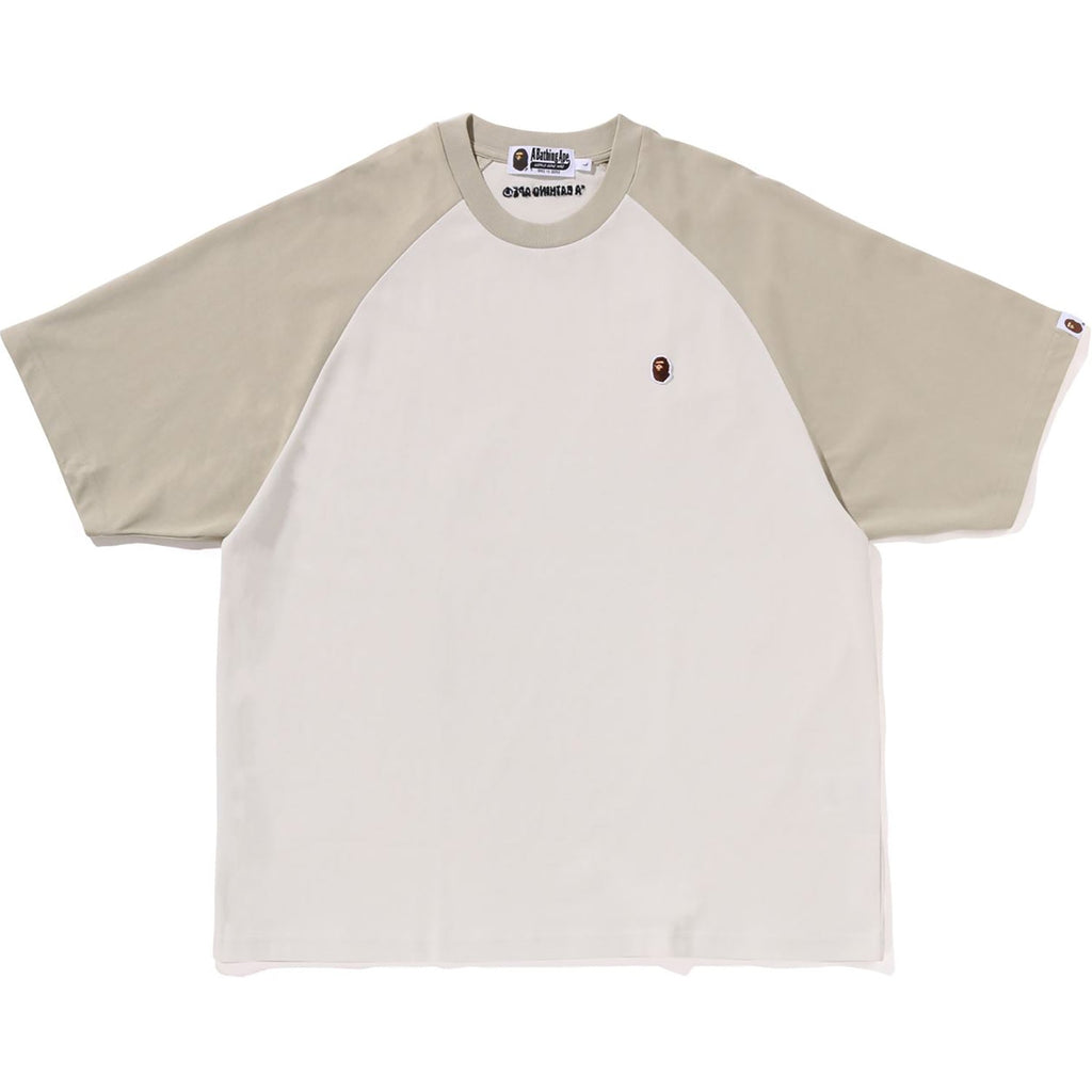 BAPE ONE POINT RELAXED FIT RAGLAN TEE MENS
