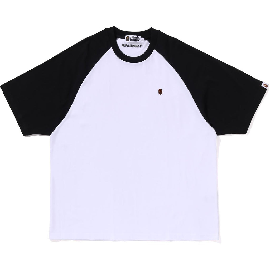 BAPE ONE POINT RELAXED FIT RAGLAN TEE MENS