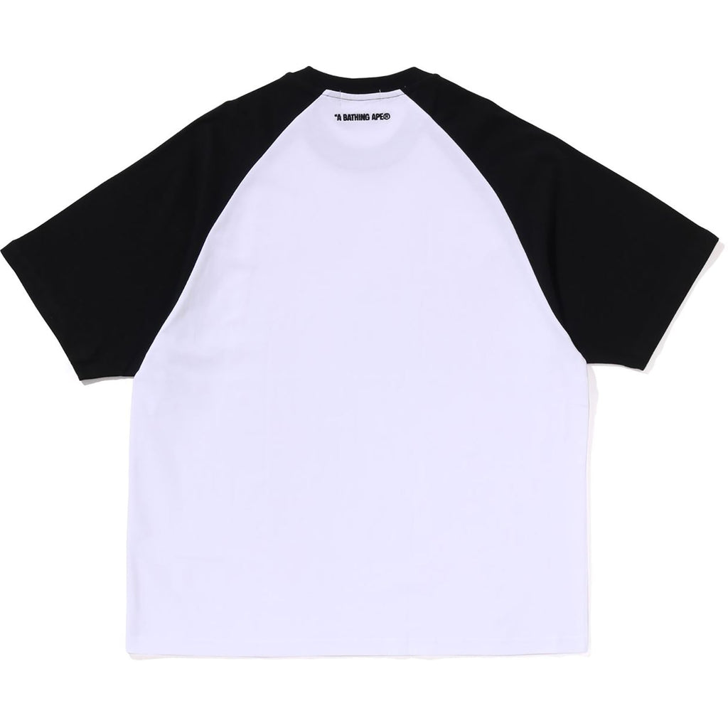 BAPE ONE POINT RELAXED FIT RAGLAN TEE MENS