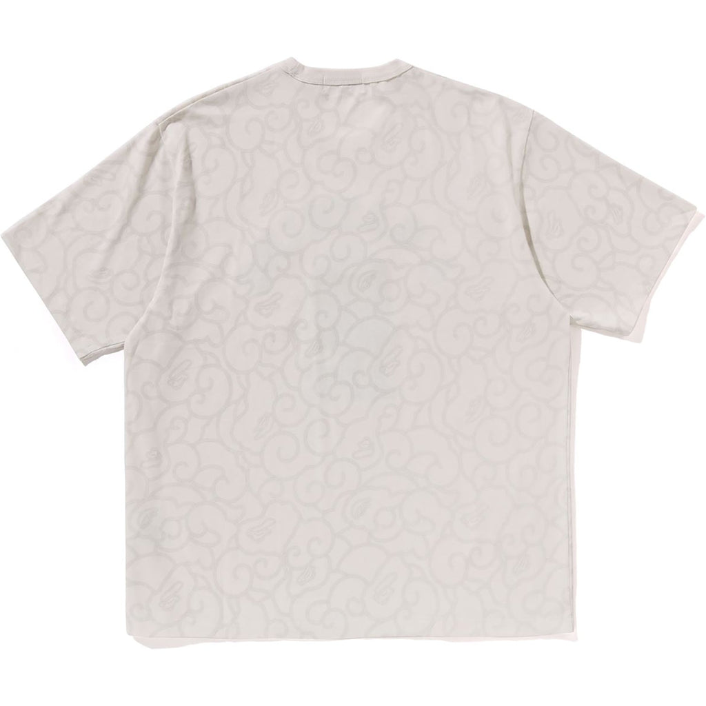 BAPE WASHED CLOUD CAMO COLLEGE RELAXED FIT TEE MENS
